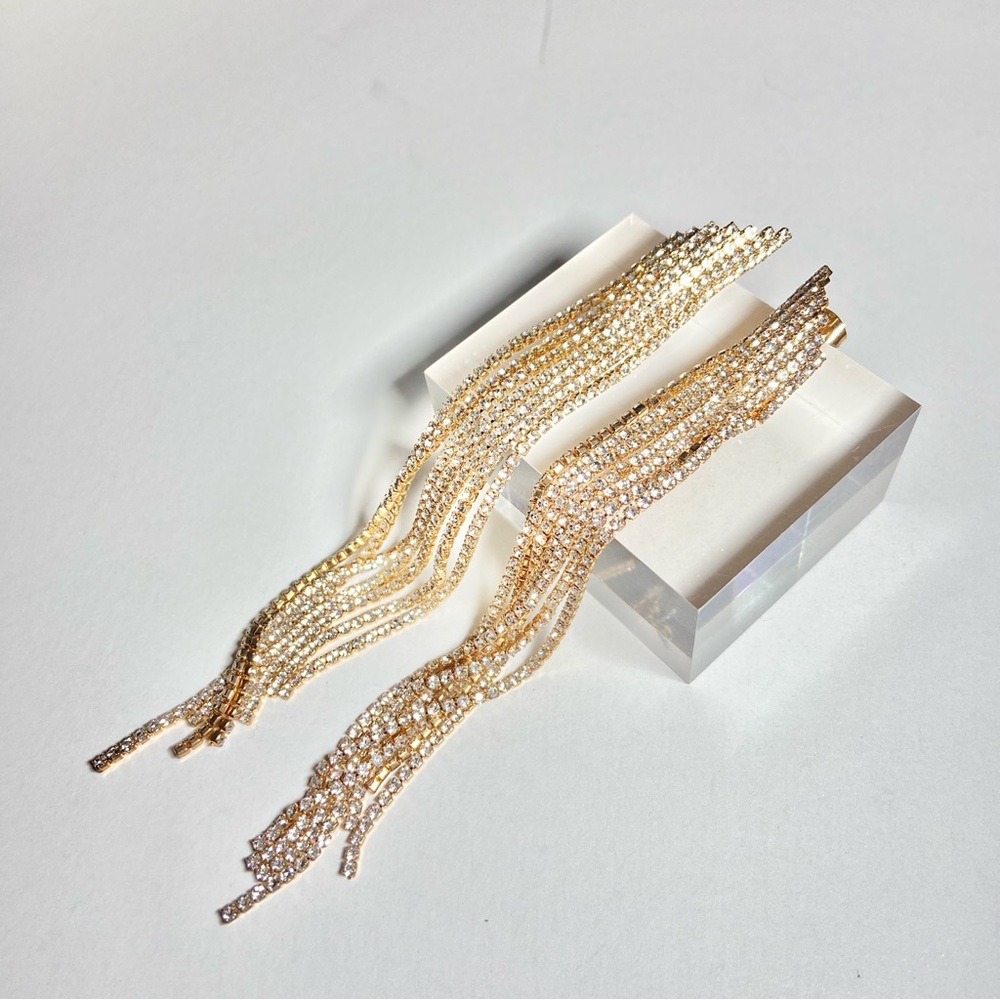 VINTAGE BLING GOLD DROP EARRINGS